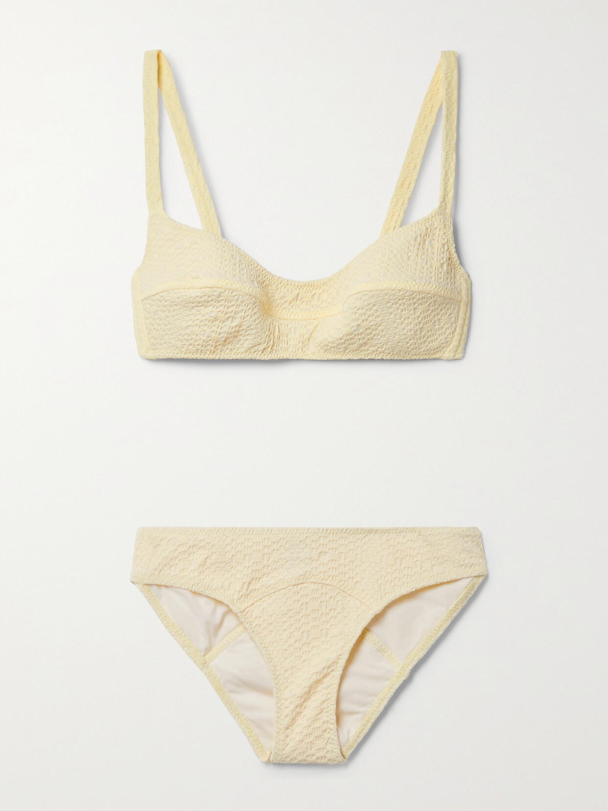 Lisa Marie Fernandez - + Net Sustain Seersucker Bikini - Yellow