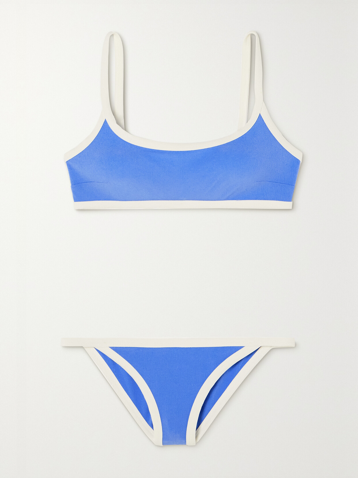 Lisa Marie Fernandez + Net Sustain The Kk Stretch-crepe Bikini - Blue