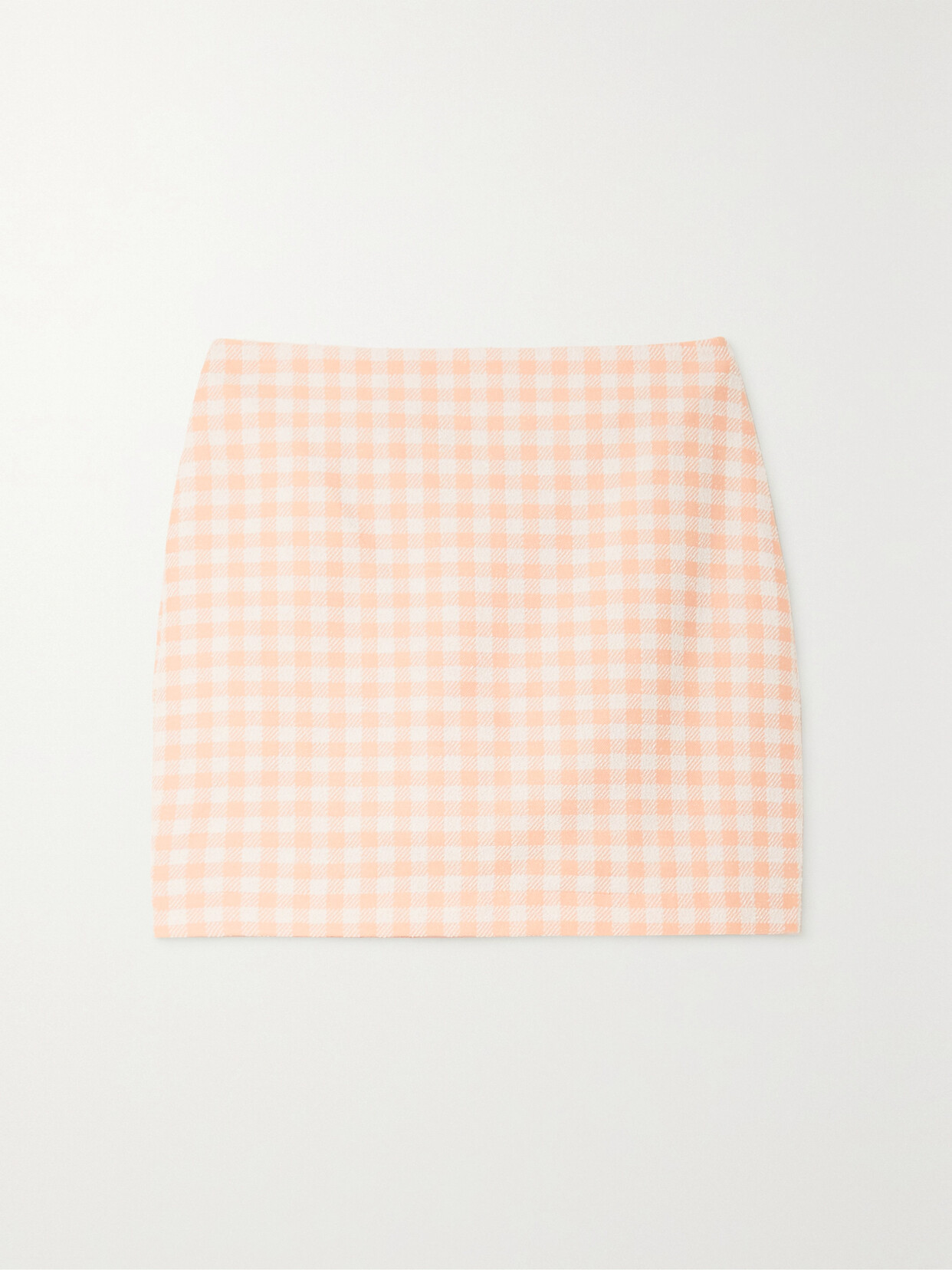 Lisa Marie Fernandez + Net Sustain Gingham Cotton-blend Bouclé Mini Skirt - Pink