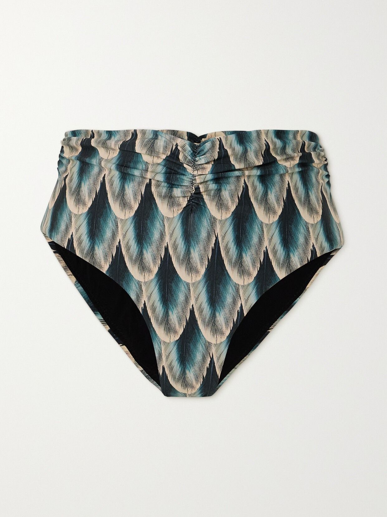 Agua by Agua Bendita + Net Sustain Vaiven Pluma Printed Recycled Bikini Briefs - Blue