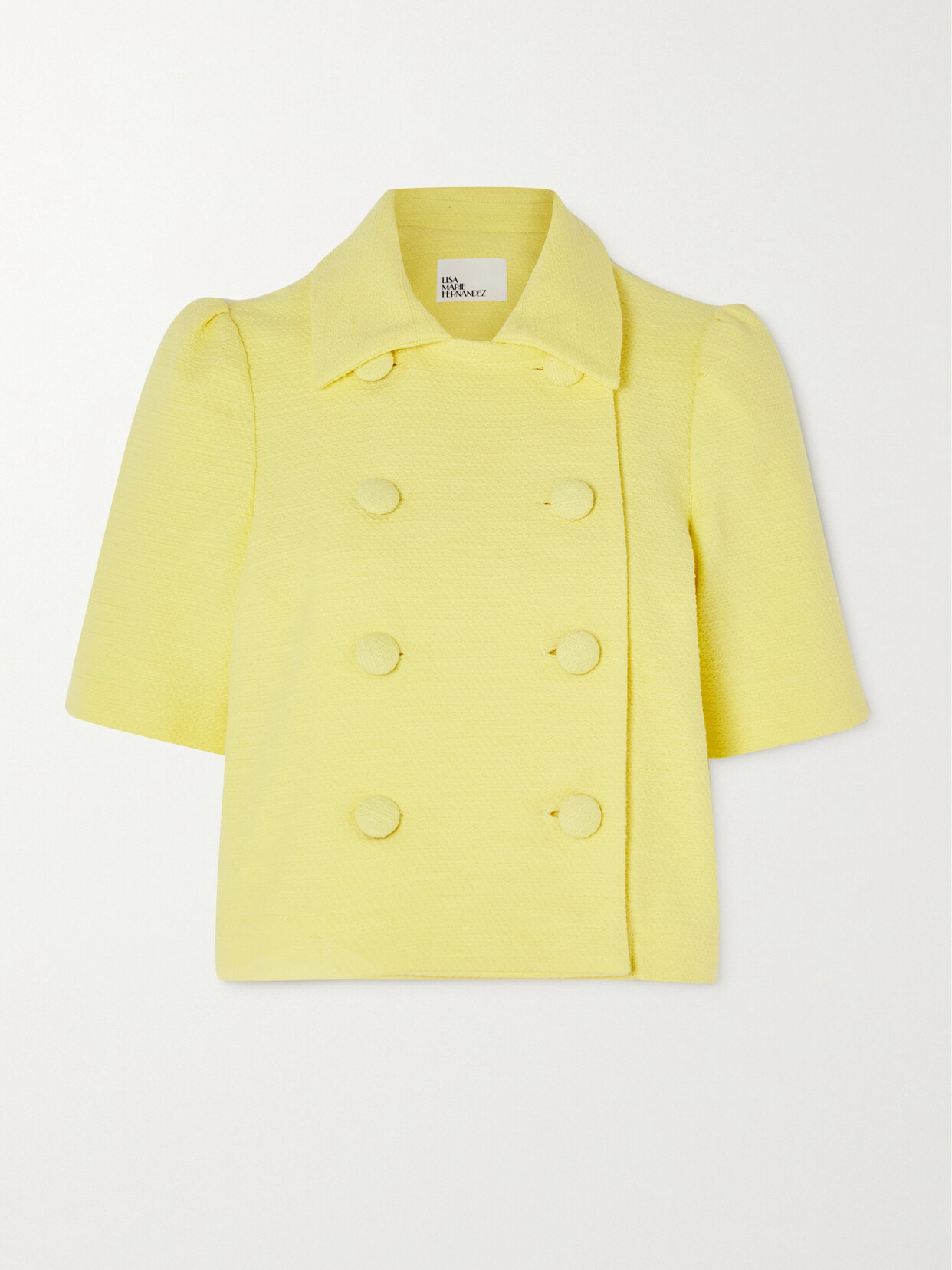 Lisa Marie Fernandez - + Net Sustain Double-breasted Cotton-blend Bouclé Jacket - Yellow