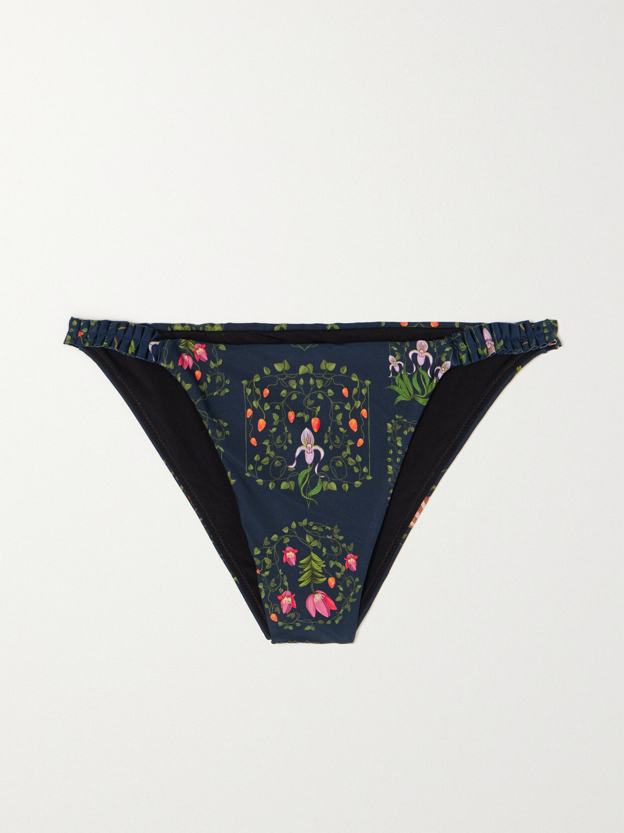 AGUA BY AGUA BENDITA + NET SUSTAIN VERA BOUQUET PRINTED STRETCH RECYCLED BIKINI BRIEFS