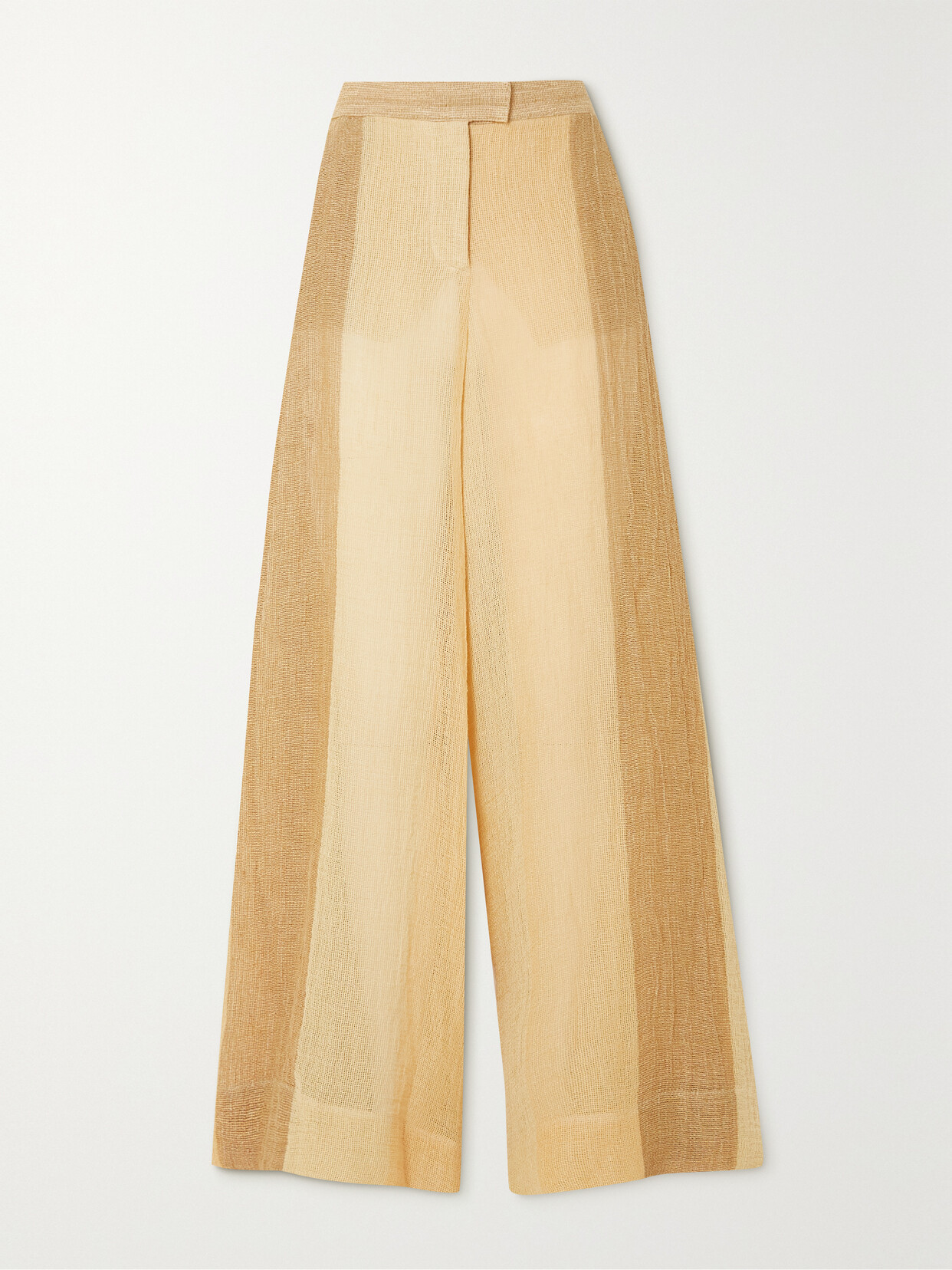 Lisa Marie Fernandez + Net Sustain Striped Linen-blend Gauze Pants - Brown