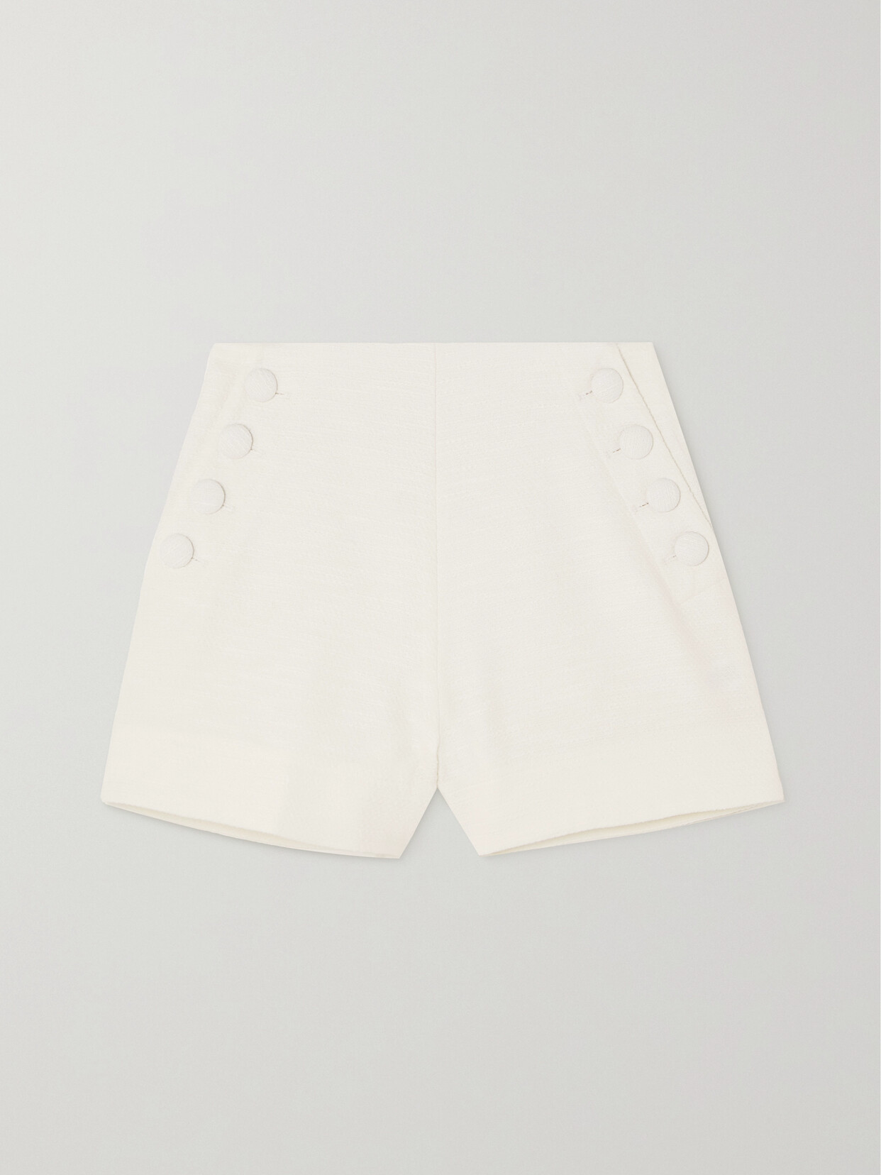Lisa Marie Fernandez + Net Sustain Sailor Cotton-blend Bouclé Shorts - White