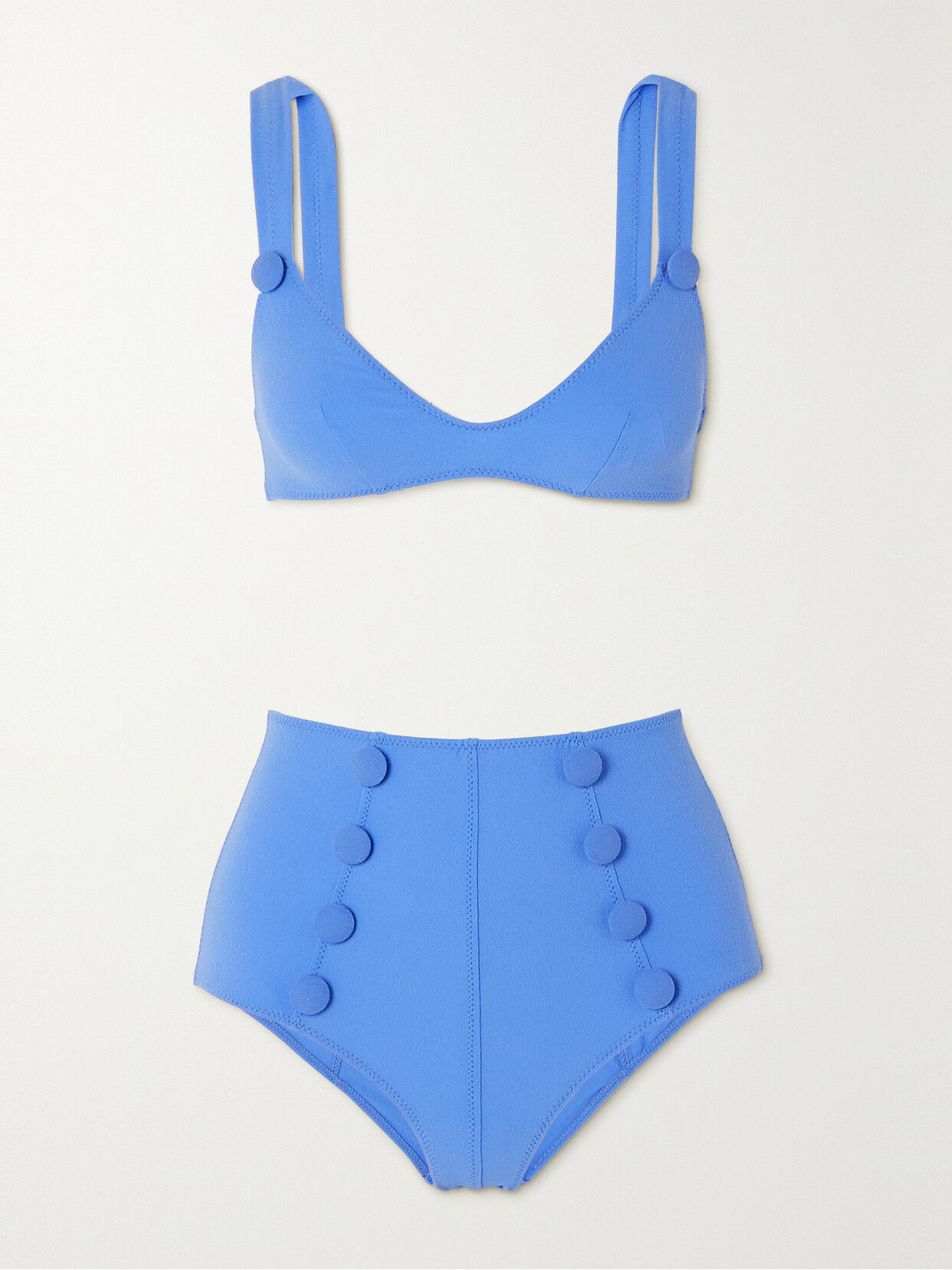 Lisa Marie Fernandez - + Net Sustain Magdalena Stretch-crepe Bikini - Blue