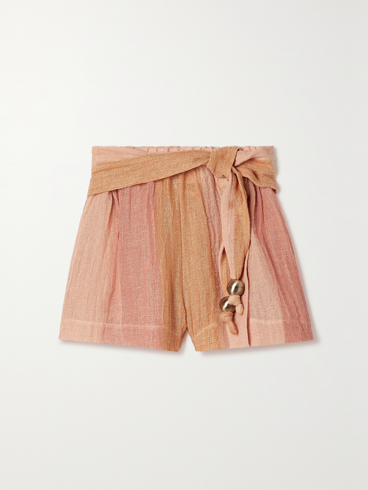 Lisa Marie Fernandez + Net Sustain Farrah Linen-blend Gauze Shorts - Pink