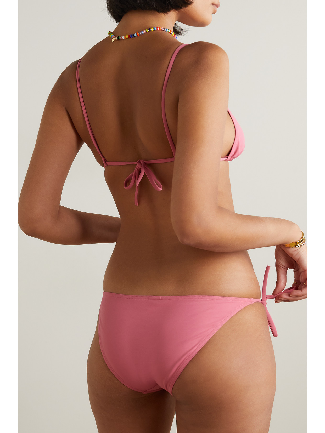 Shop Eres Les Essentiels Mouna Triangle Bikini Top In Pink