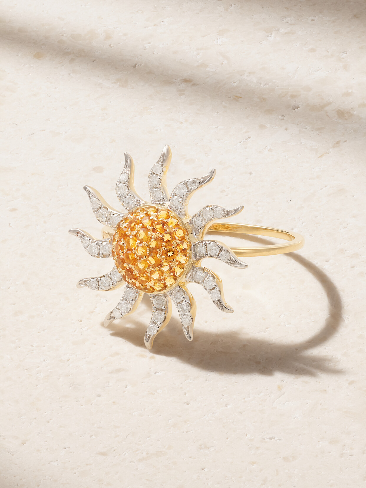 Yvonne Léon - 18-karat Gold, Citrine And Diamond Ring - 6