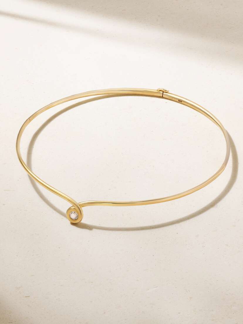 Yvonne Léon 9-karat Gold Topaz Chocker