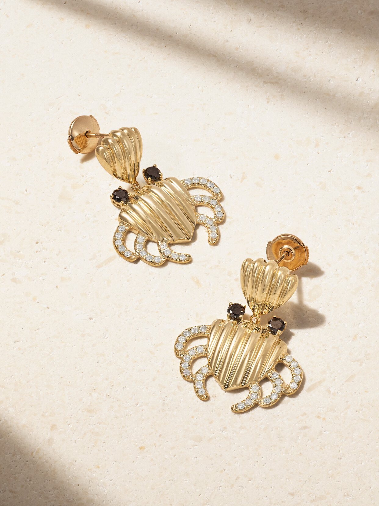 Yvonne Léon - 9-karat Gold Diamond Earrings - One size