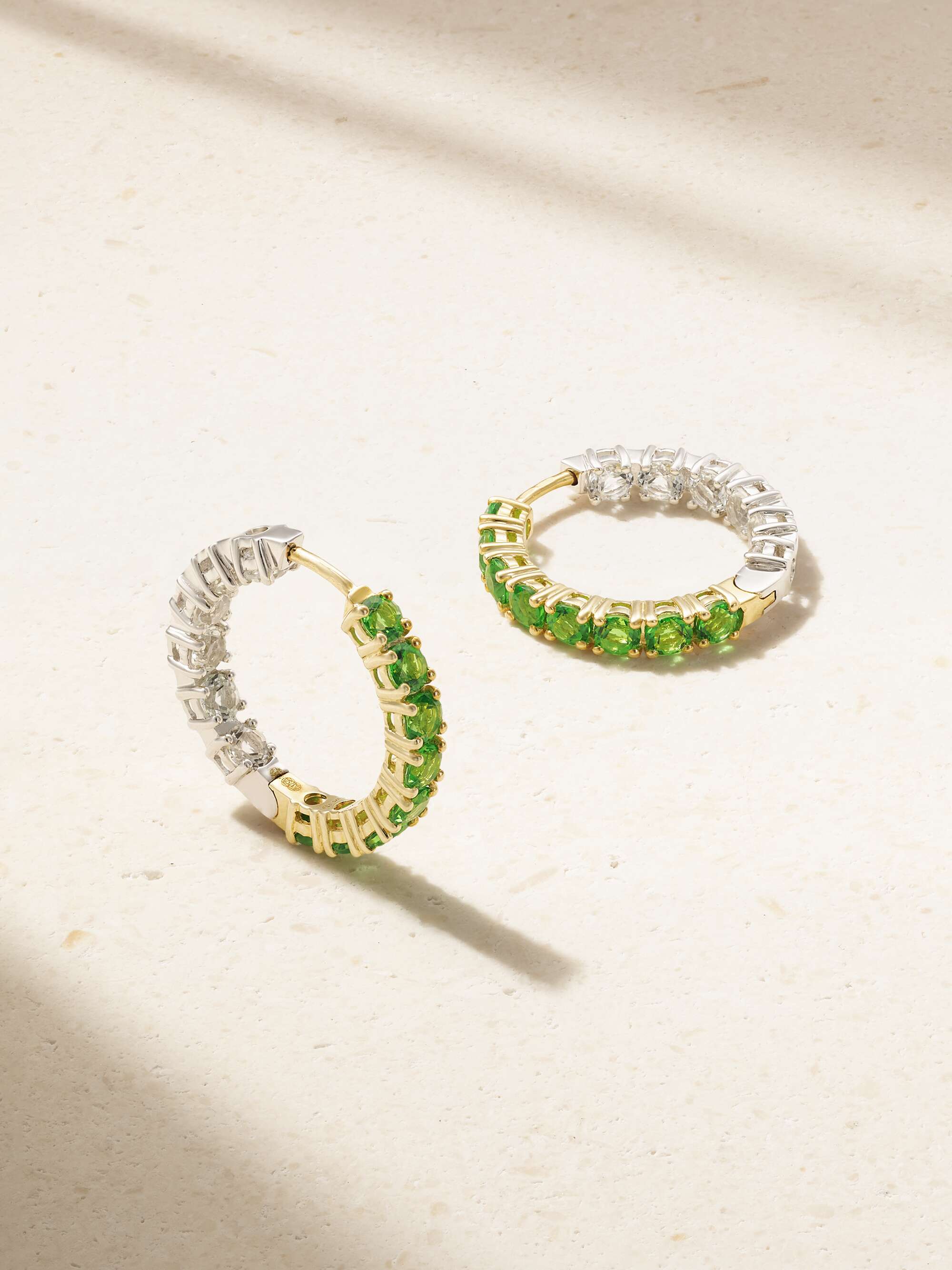 Glass hoop earrings sale