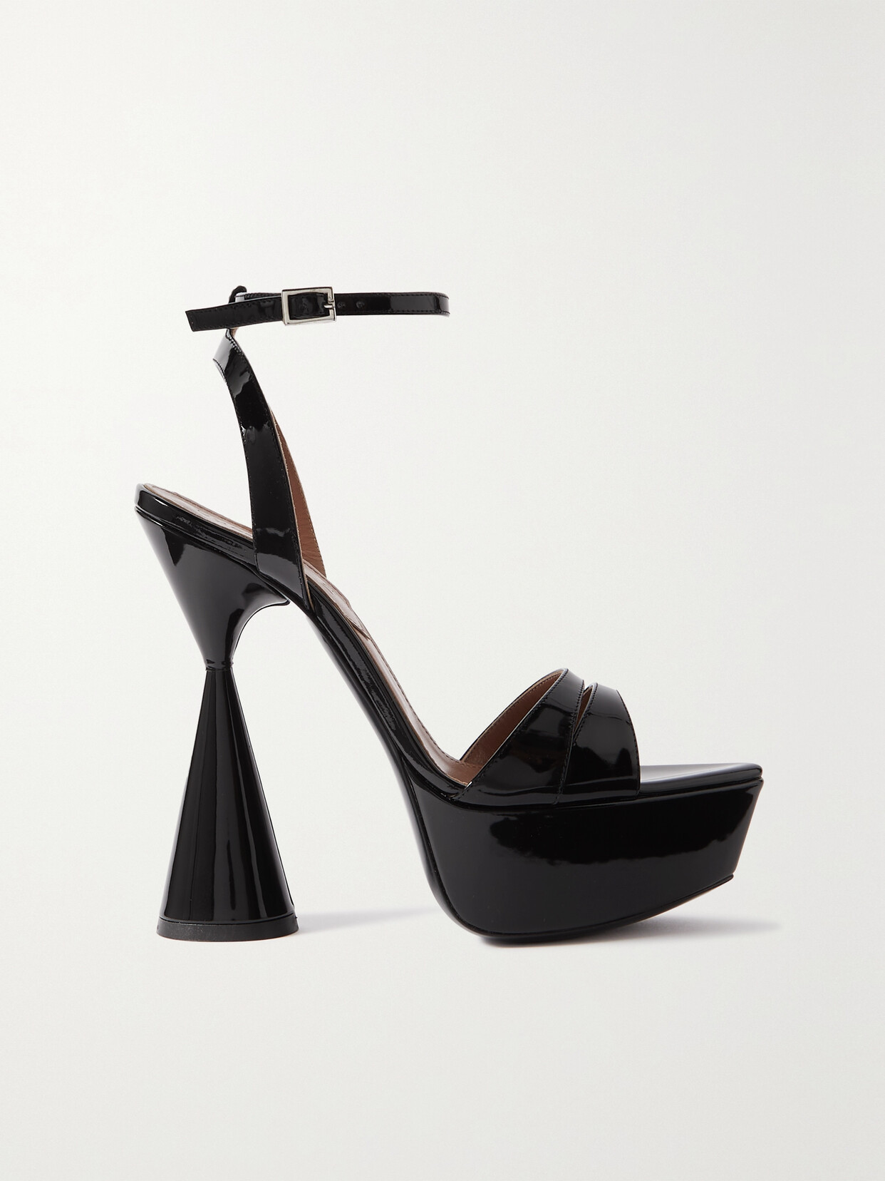 D’Accori D'Accori - Skye Patent-leather Platform Sandals - Black