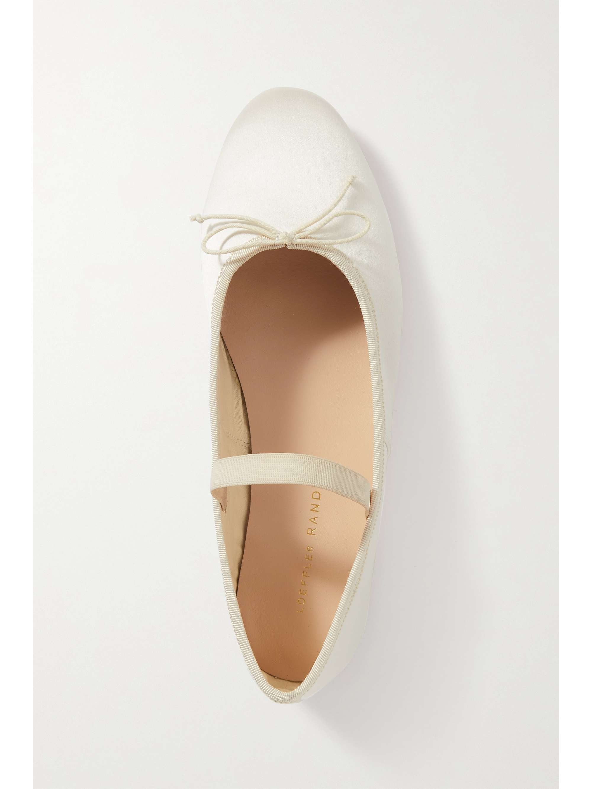 LOEFFLER RANDALL + NET SUSTAIN Leonie grosgrain-trimmed satin ballet ...