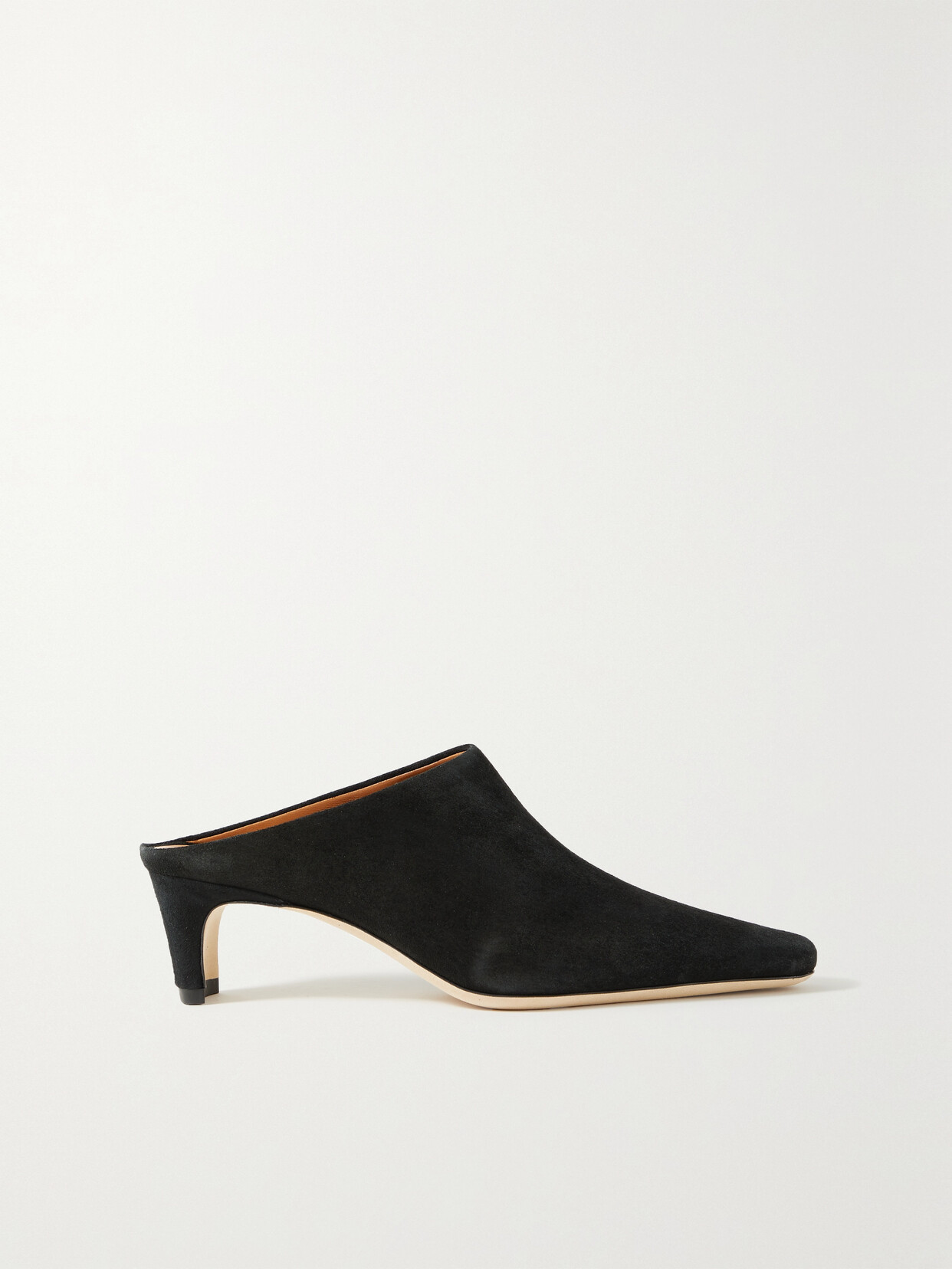STAUD - Wally Suede Mules - Black