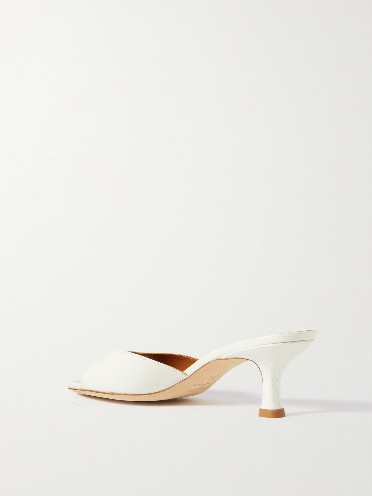 Shop Staud Brigitte Leather Mules In White