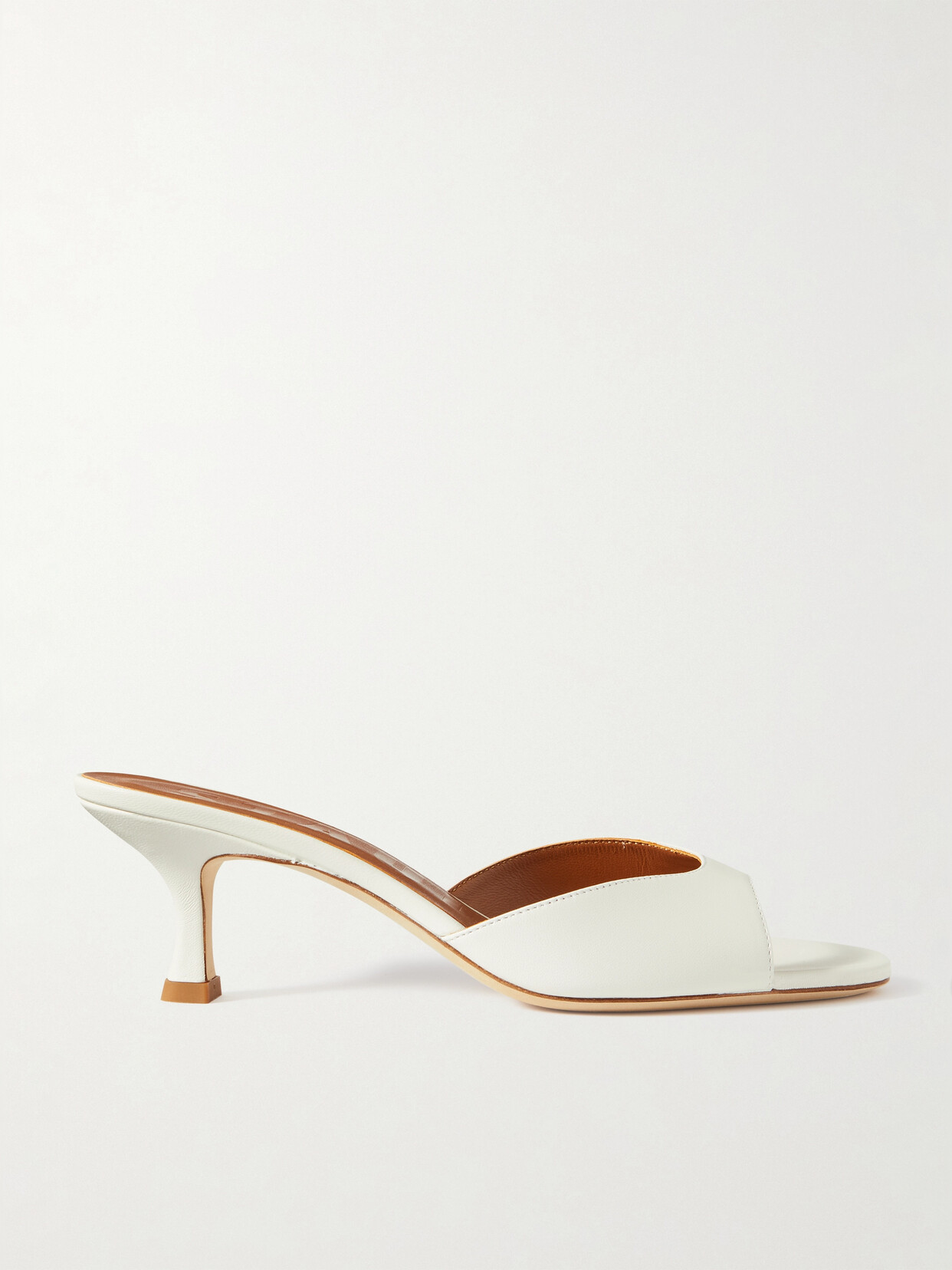 Shop Staud Brigitte Leather Mules In White