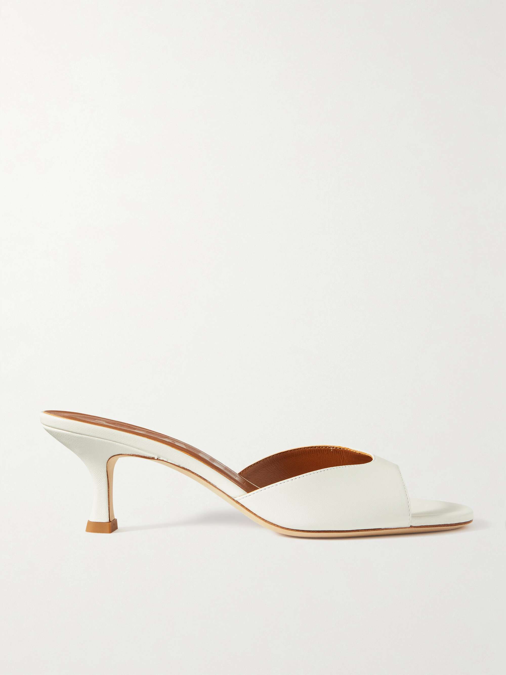 White kitten heel best sale mules