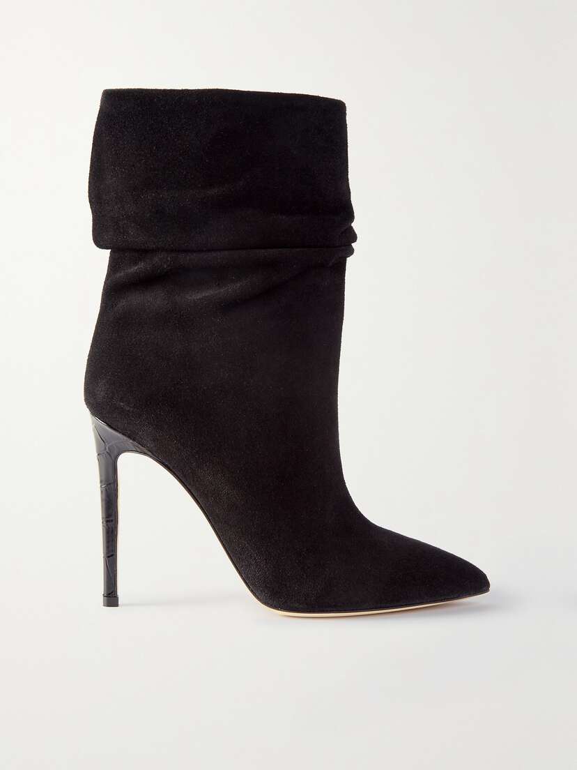Paris Texas Slouchy 105 Suede Ankle Boots