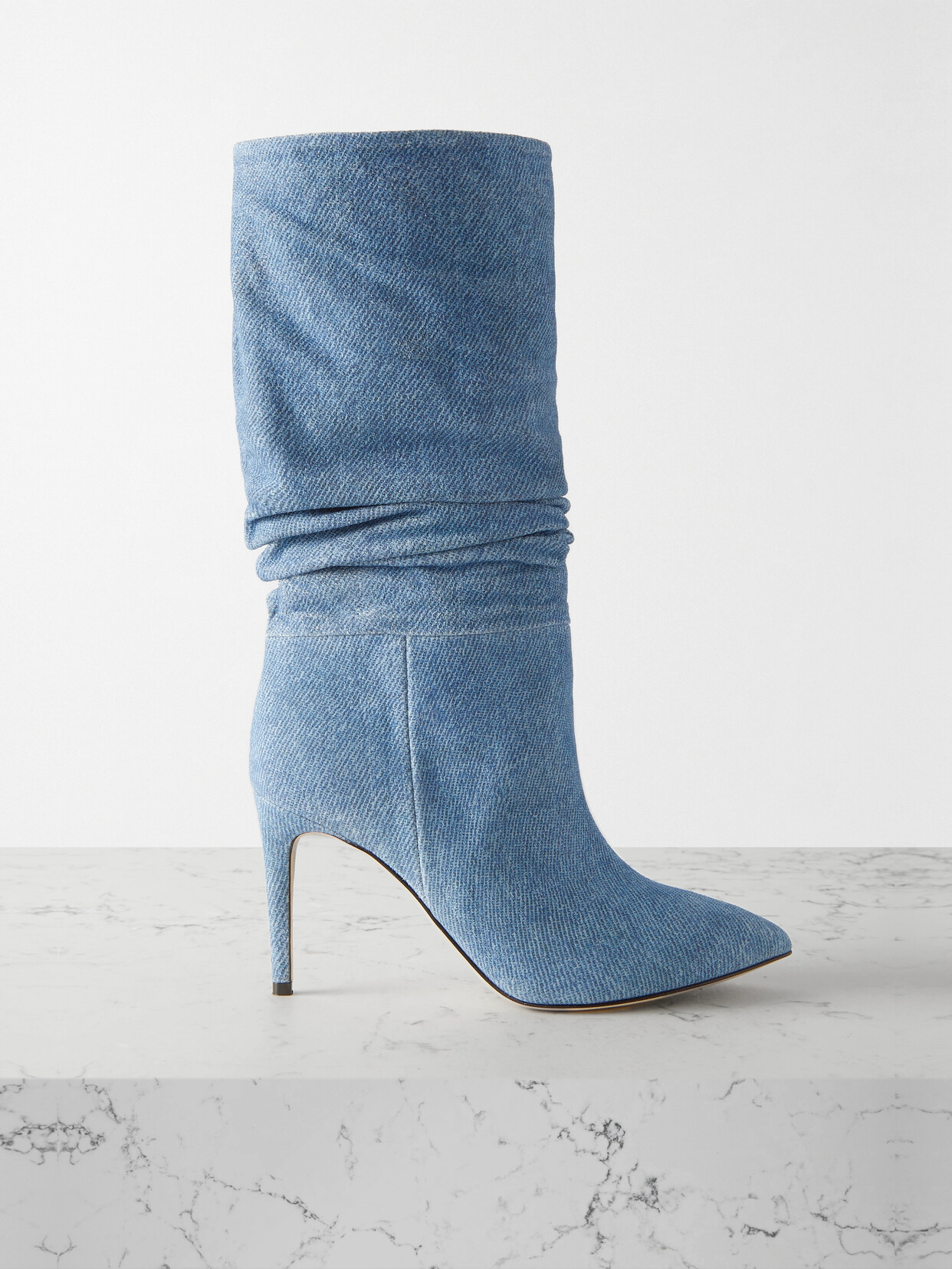 Paris Texas - Slouchy 85 Suede Ankle Boots - Blue