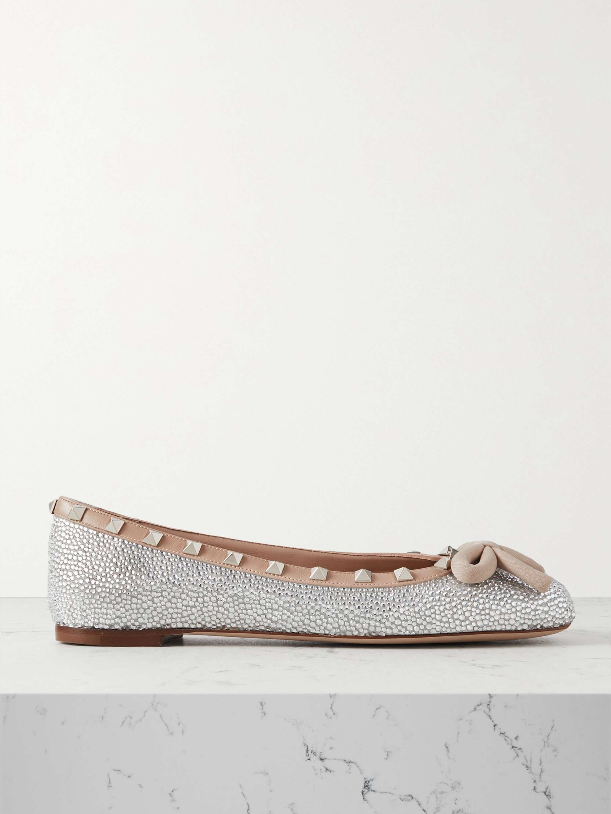 【ヴァレンティノ・VALENTINO GARAVANI】BALLET FLATS VALENTINO GARAVANI Rockstud embellished leather ballet flats