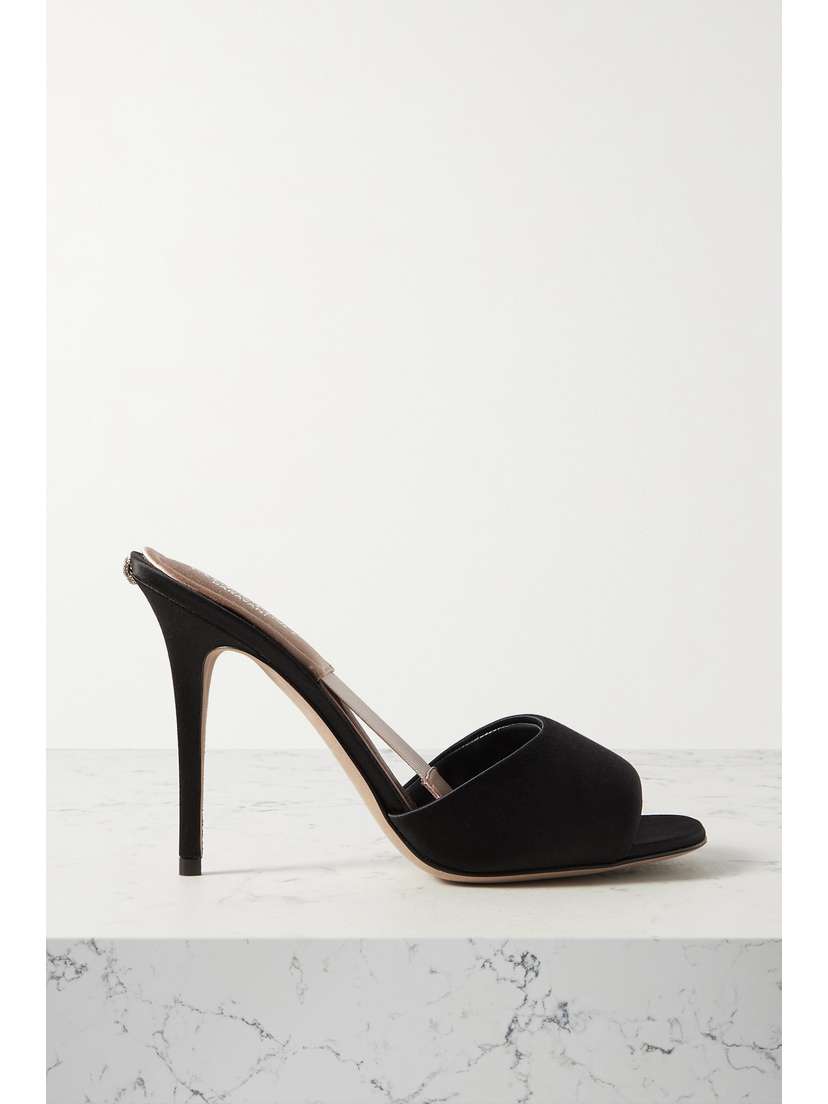 Valentino Garavani 105 Embellished Satin Mules