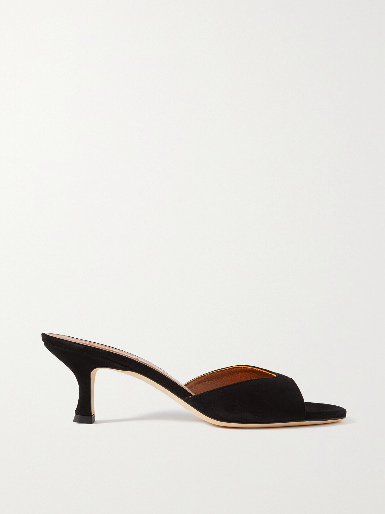 Shop Staud Brigitte Suede Mules In Black