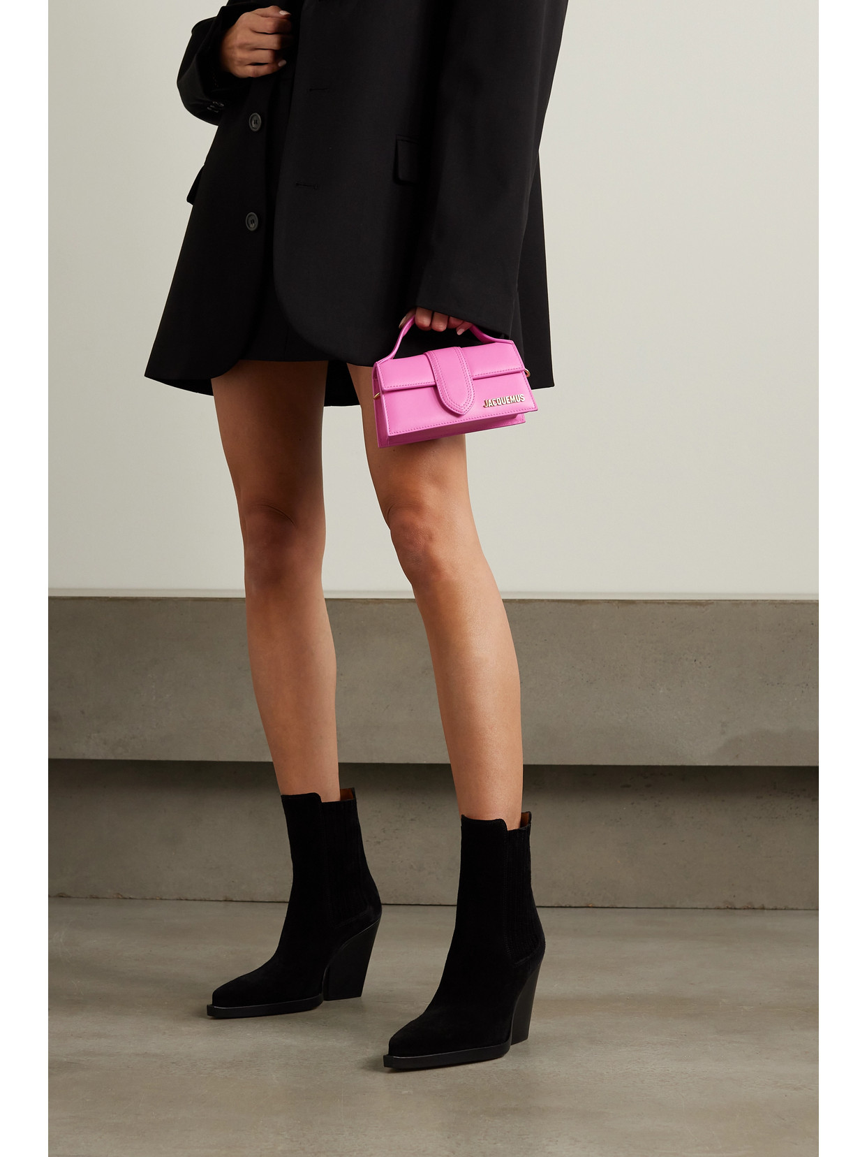 Paris Texas Dallas Suede Ankle Boots In Black