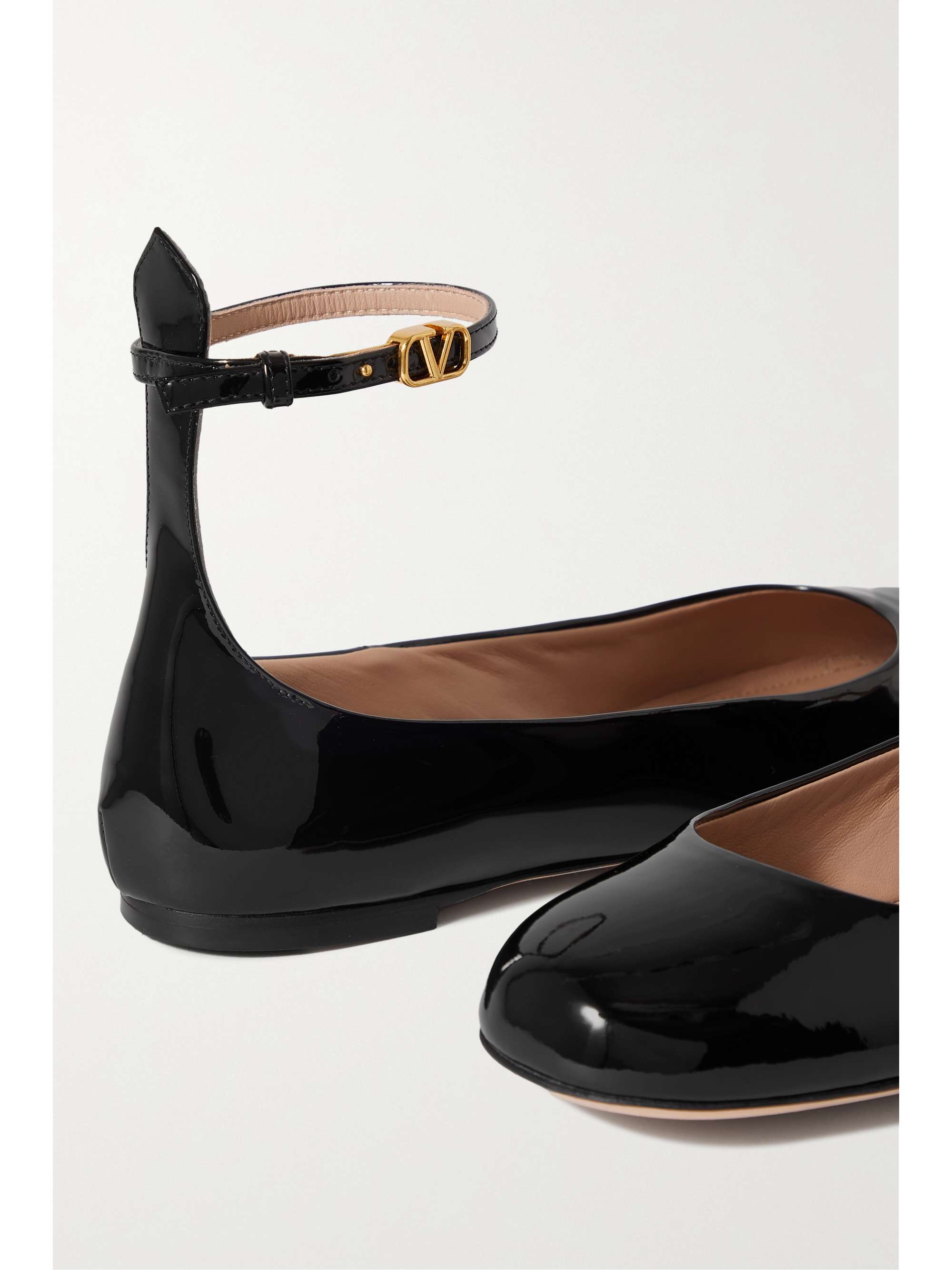 Ballet pumps with ankle strap sale