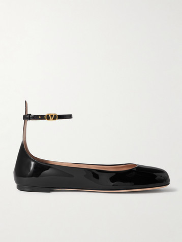 Valentino Garavani Tan-Go patent-leather ballet flats