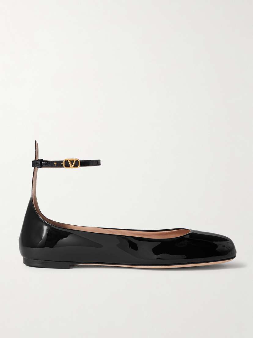 Valentino Garavani Tan-go Patent-leather Ballet Flats