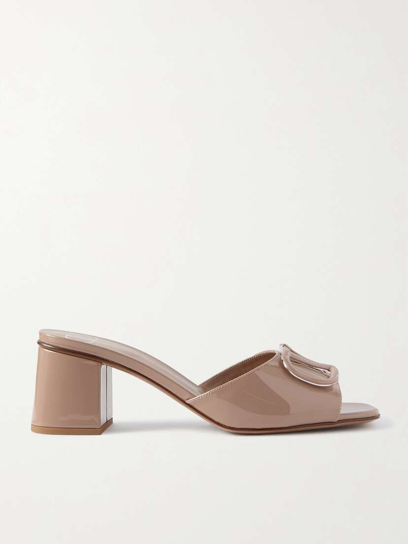 Valentino Garavani — VLOGO 60 embellished patent-leather mules
