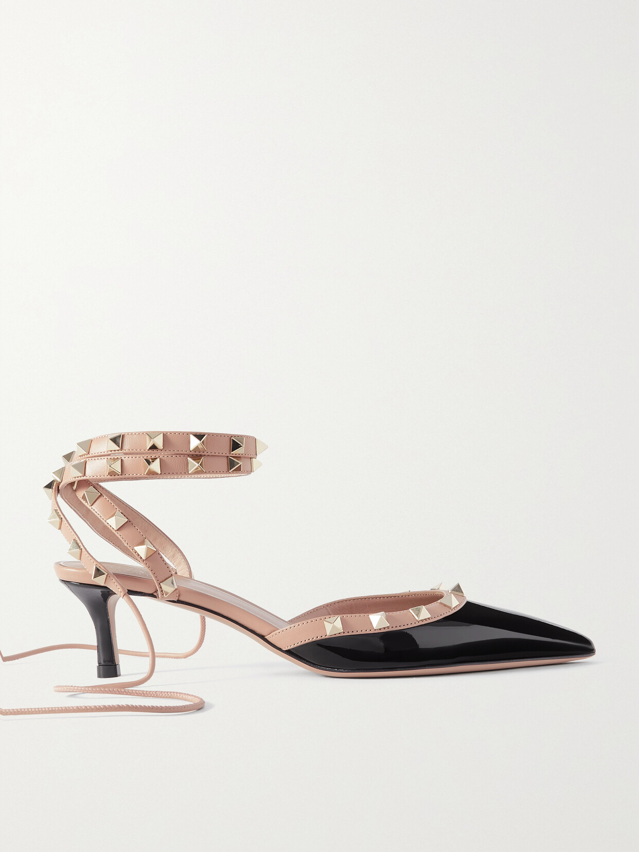 Valentino Garavani - Rockstud 50 Patent-leather Pumps - Black