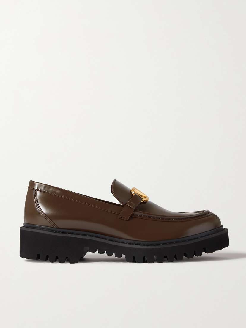 Valentino Garavani Vlogo Leather Loafers