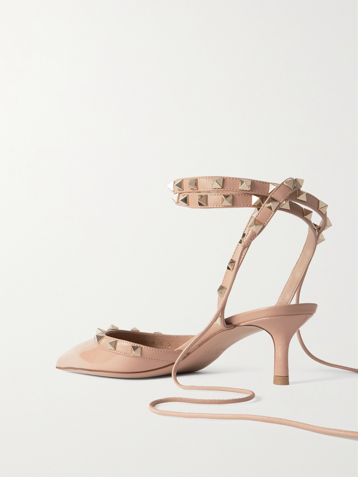 Valentino Rockstud 50 Patent-leather Pumps In Neutrals