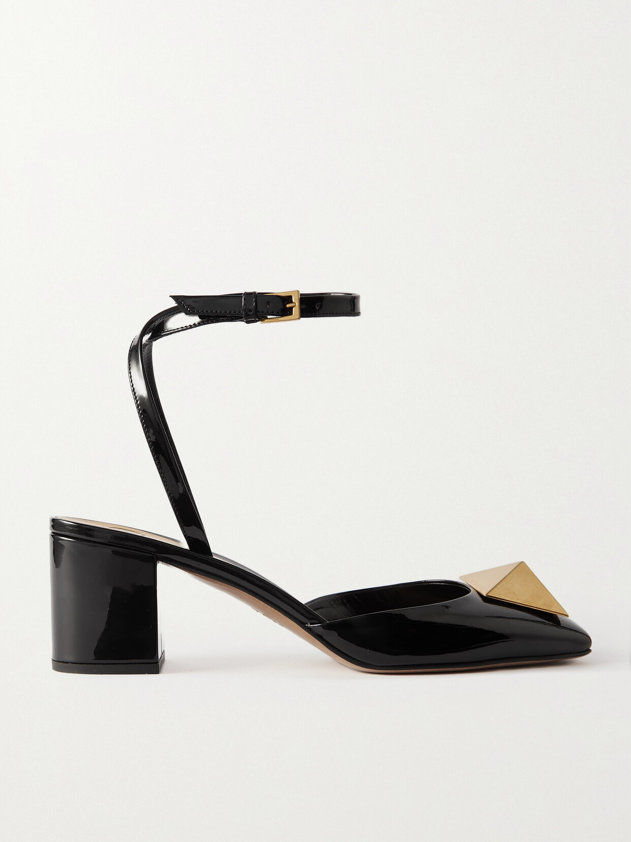 Valentino Garavani One Stud 60 Patent-leather Pumps - Black