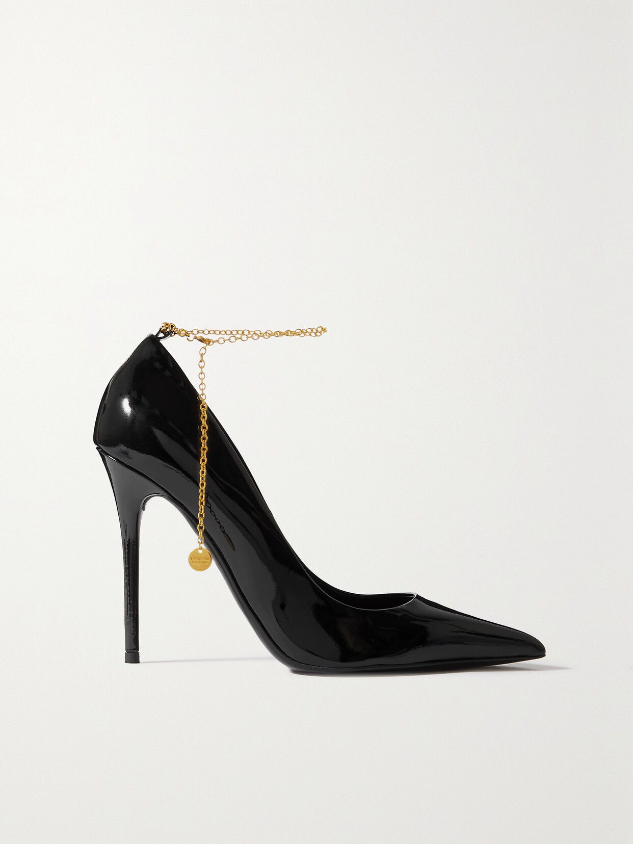 Tom Ford Embellished Patent-leather Pumps In Black