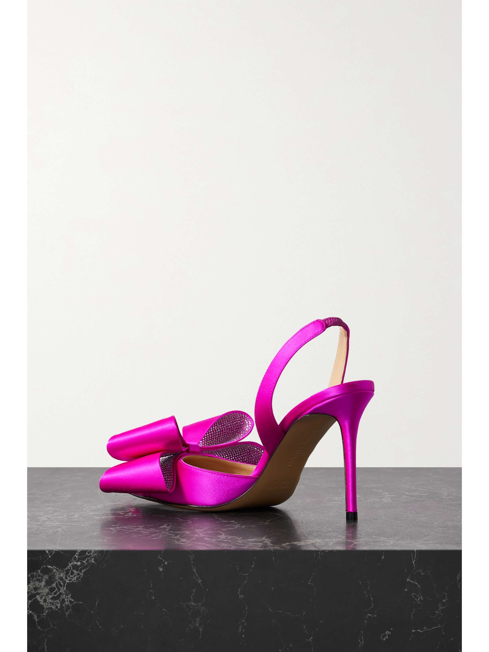 MACH & MACH Le Cadeau crystalembellished satin slingback pumps NETA