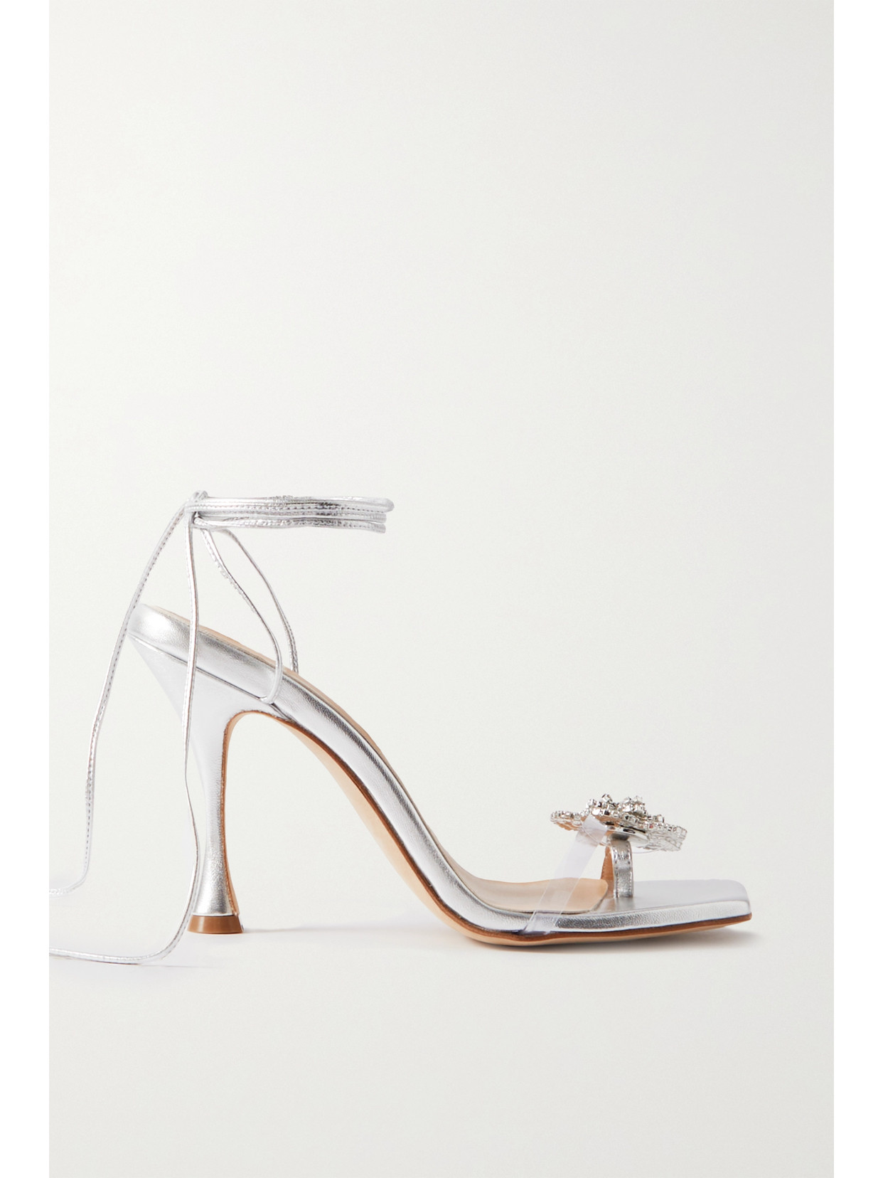 Magda Butrym - Crystal-embellished Pvc And Metallic Leather Sandals - IT41