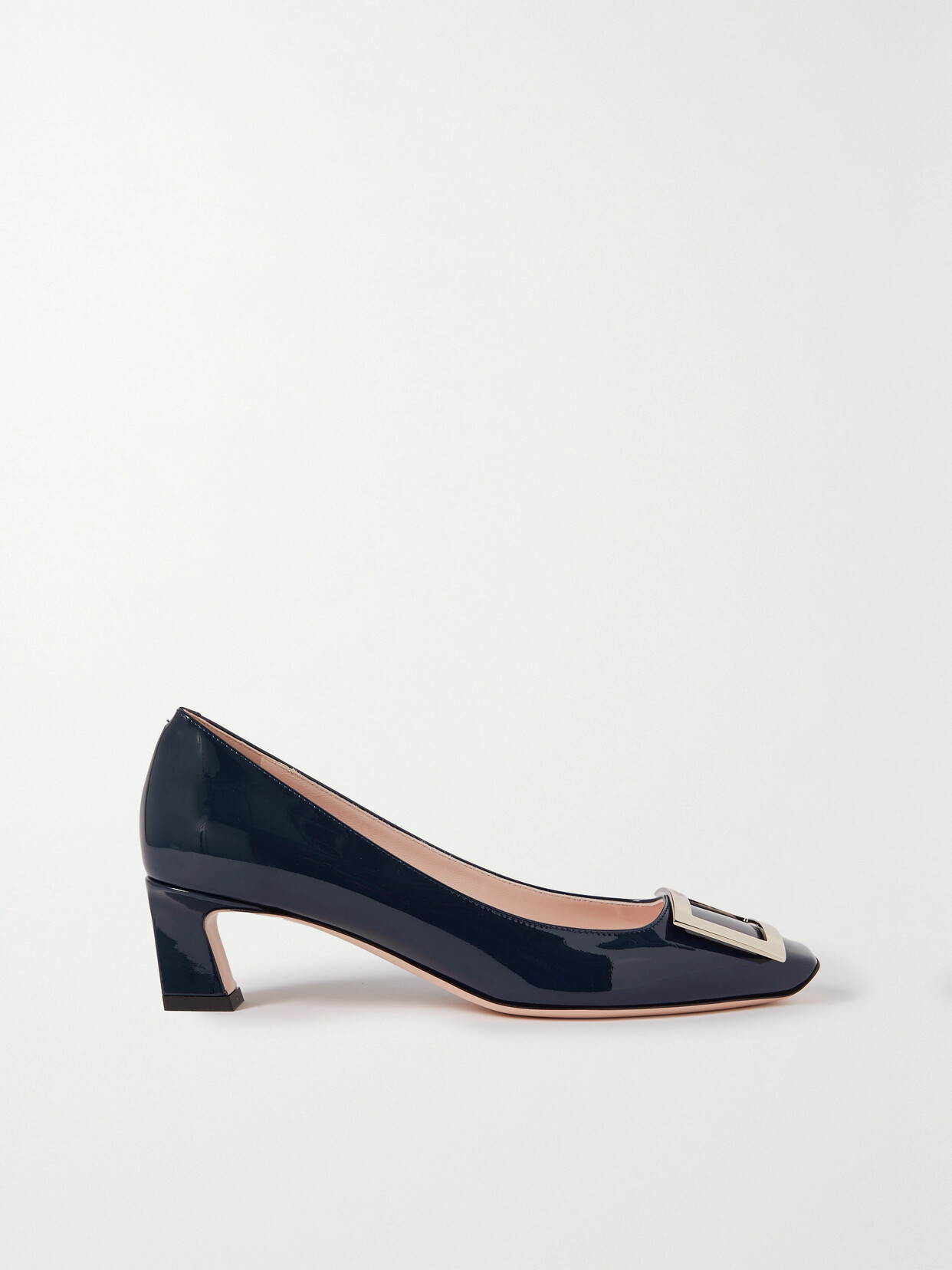 Roger Vivier - Decollete Trompette 45 Patent-leather Pumps - Blue