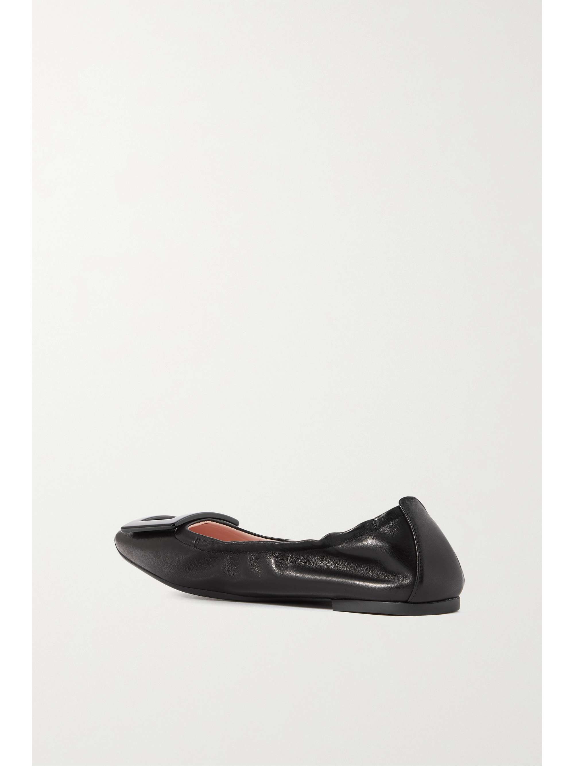 ROGER VIVIER Viv Pockette leather ballet flats | NET-A-PORTER