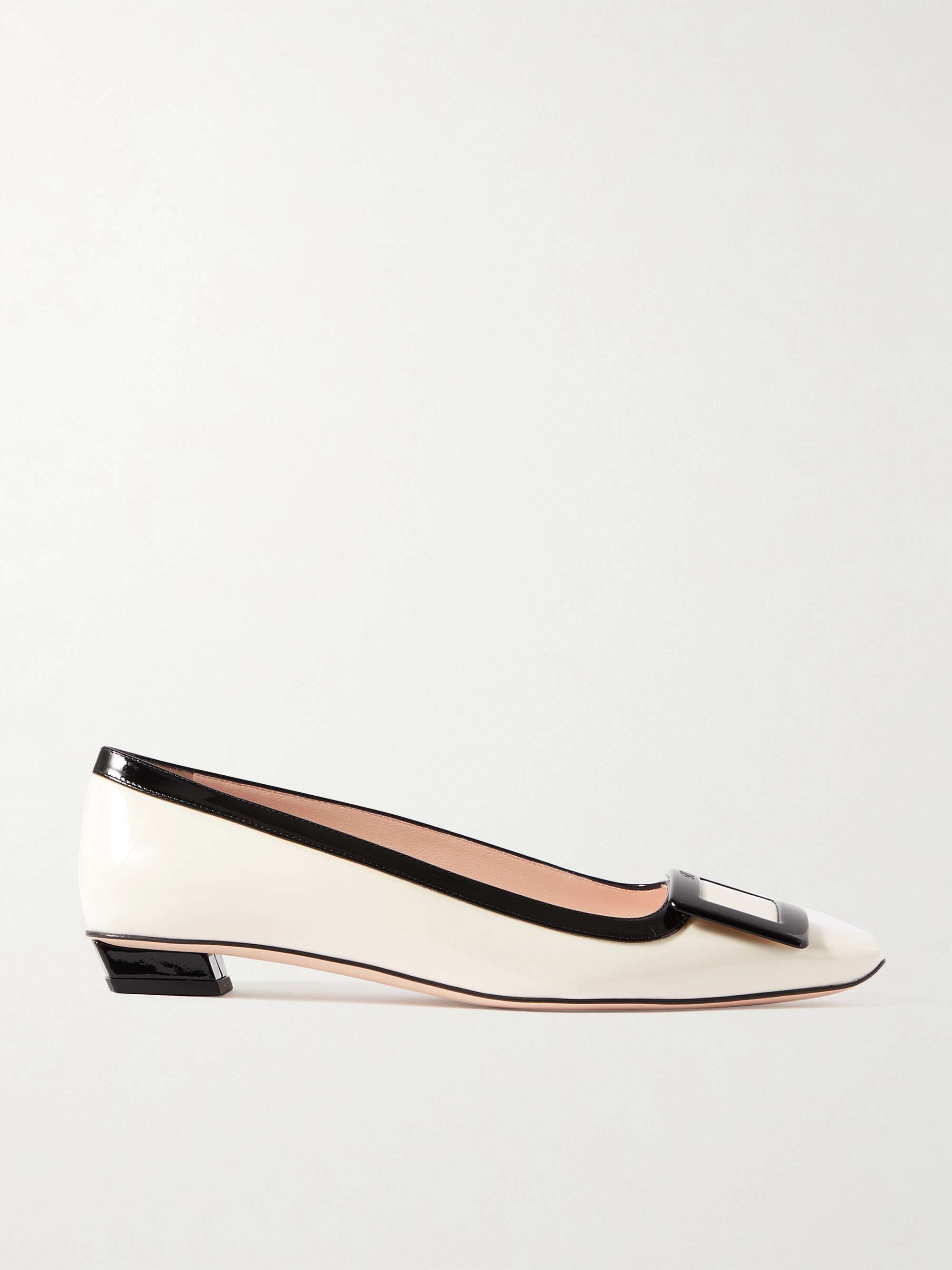 ROGER VIVIER Belle Vivier two-tone patent-leather ballet flats | NET-A ...