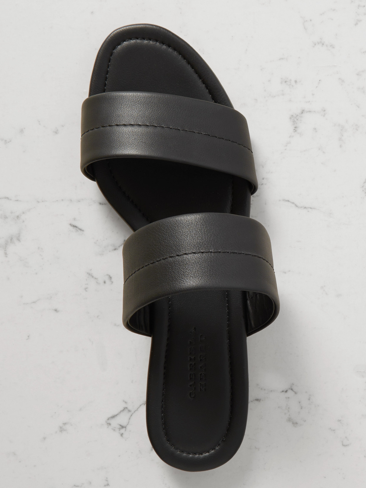Gabriela Hearst Lora Leather Slides In Black