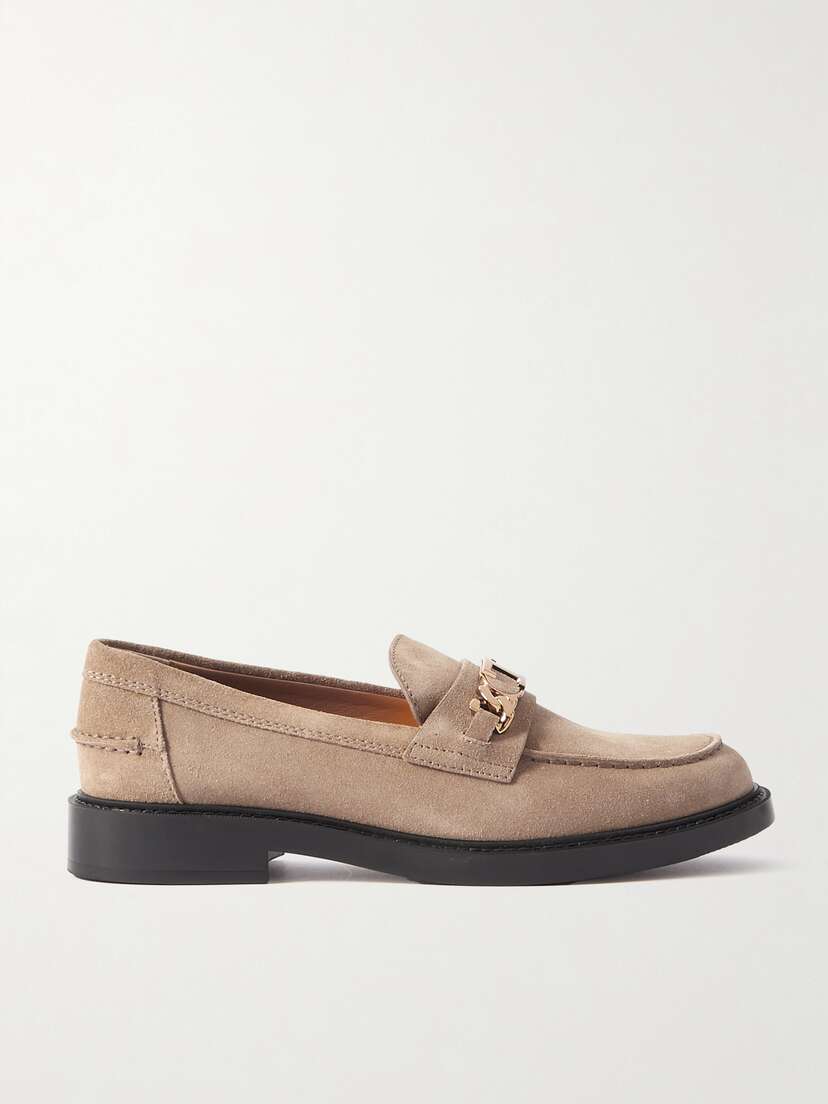 Tod's Embellished Suede Loafers