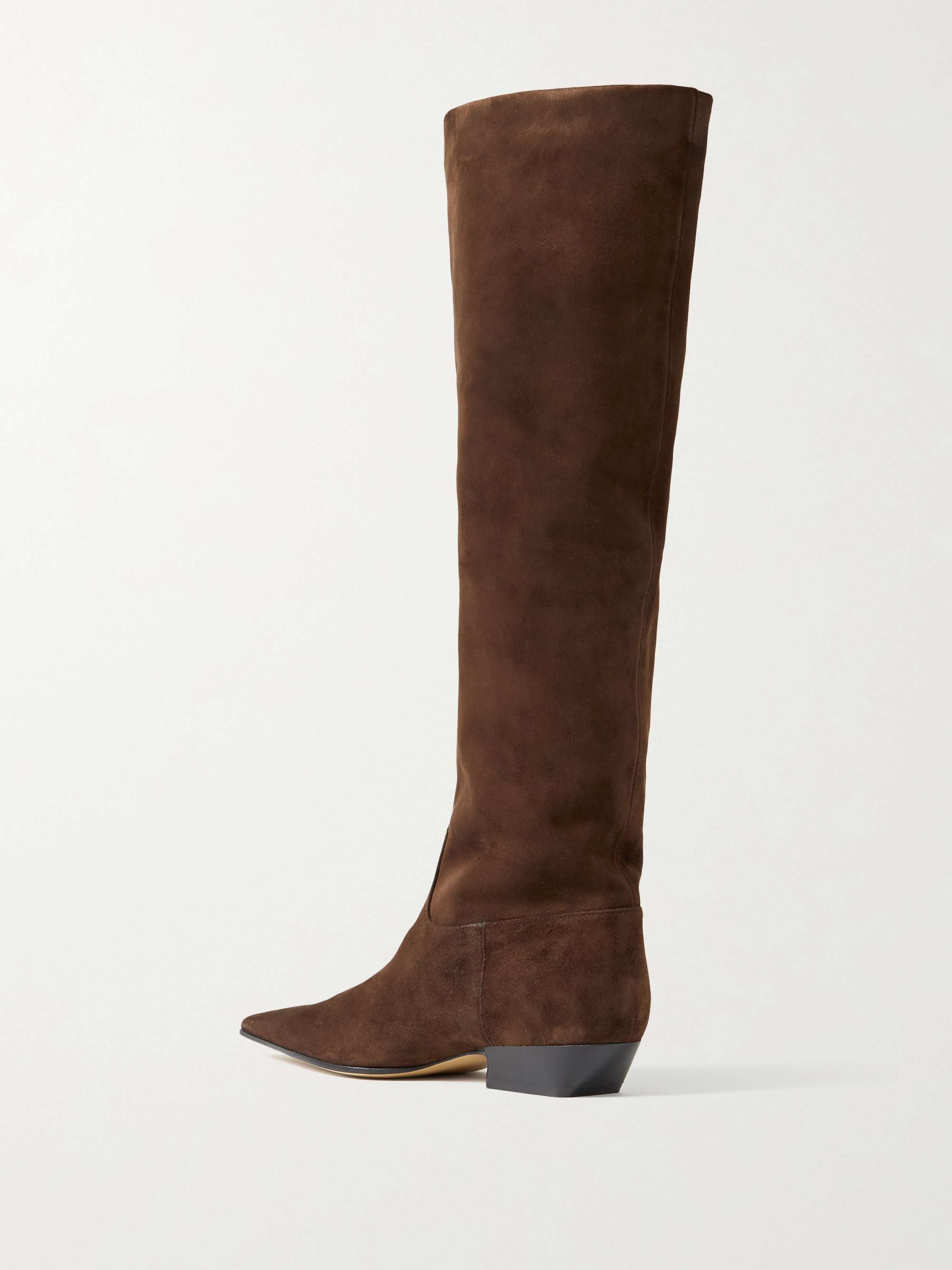 KHAITE Marfa suede knee boots | NET-A-PORTER