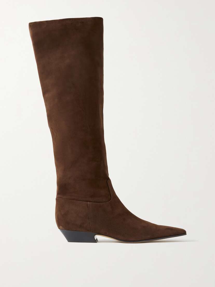 Khaite — Marfa suede knee boots