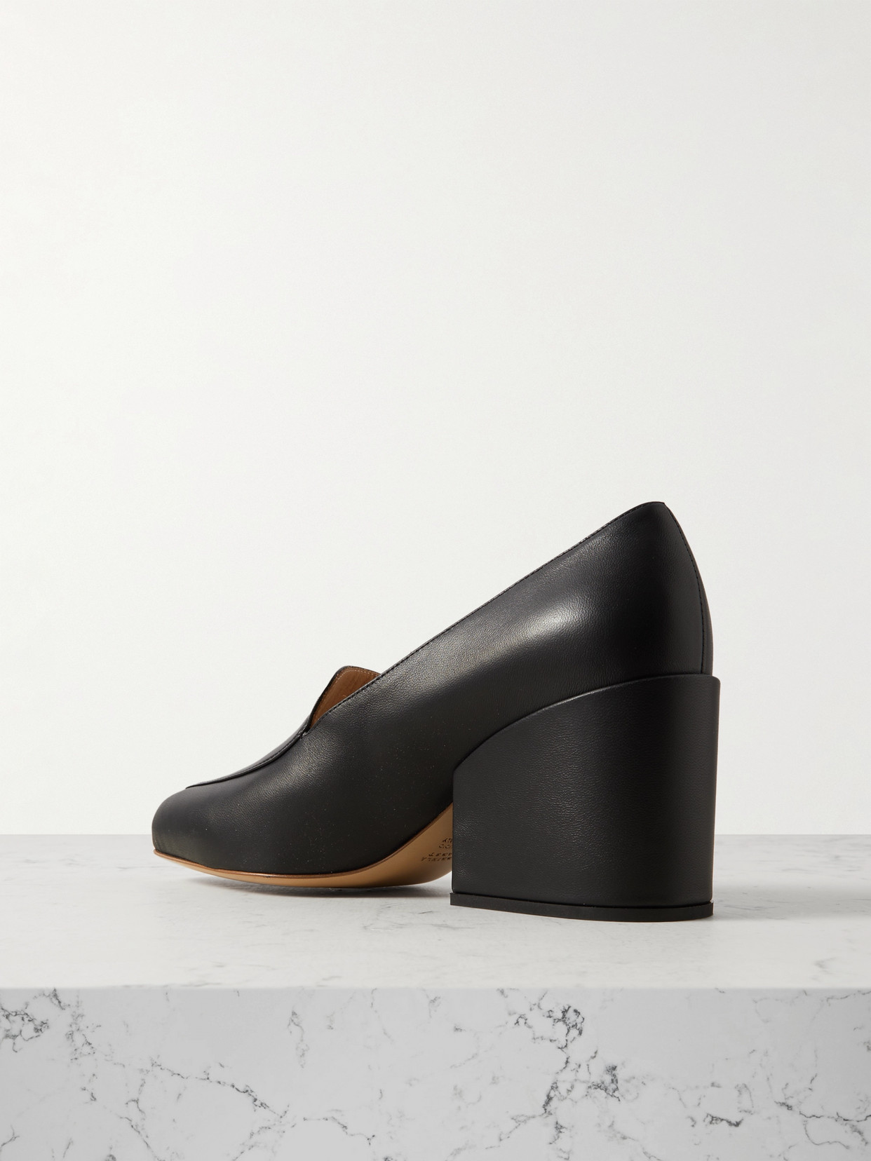 Gabriela Hearst Adrian Leather Heeled Loafers In Black
