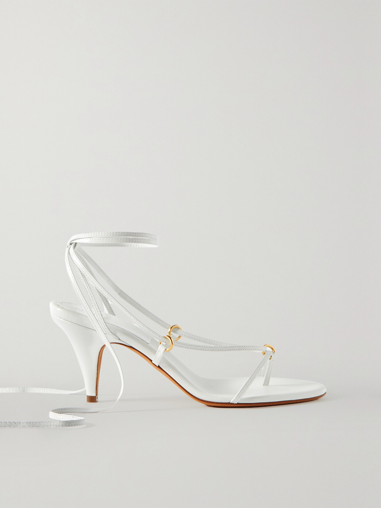 Khaite - Marion Leather Sandals - White