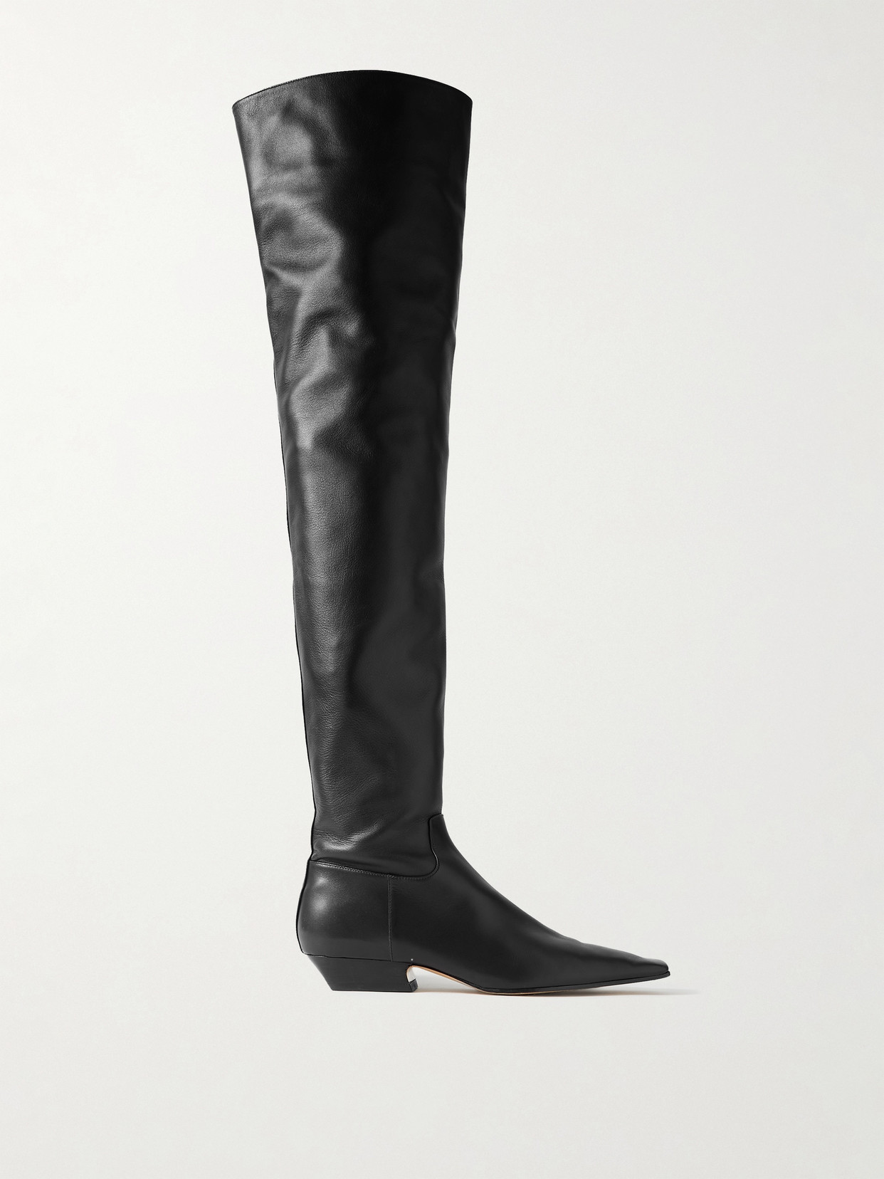 Khaite Marfa Leather Over-the-knee Boots In Black