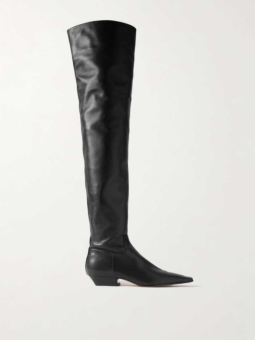 Khaite — Marfa leather over-the-knee boots
