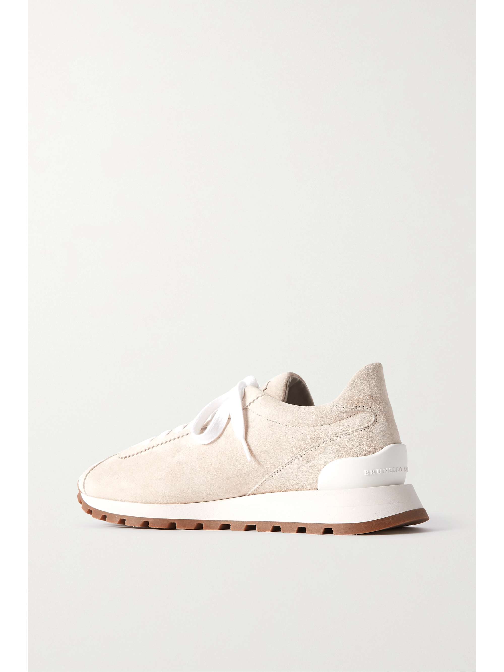 BRUNELLO CUCINELLI Bead-embellished suede sneakers